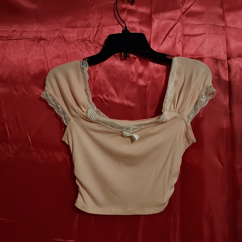 Lace Bow Front Top
